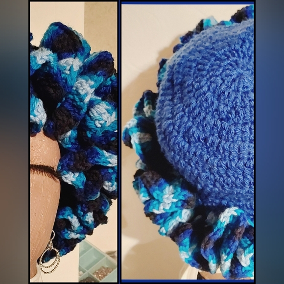 #L❤️VE:HANDMADE. Crochet Ruffle HAT - Picture 4 of 5